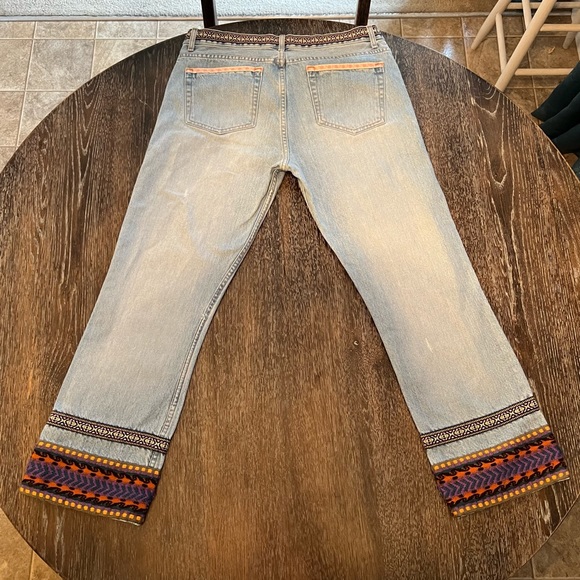 Vintage GUESS Light Wash Embroidered Distressed Women’s Jeans Sz 32 Made In USA - Picture 3 of 15